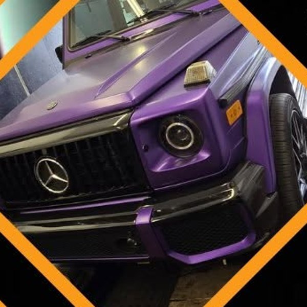 A purple Mercedes-AMG G-Class at JK Motors